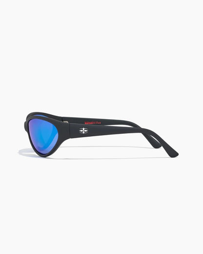 Ritual Vision Morphine Sunglasses - Matte Black/Blue Reflective Polarised