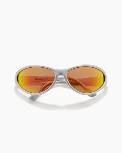 Ritual Vision Morphine Sunglasses - Matte Chrome/Orange Reflective Polarised