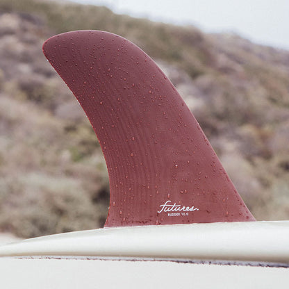 Futures Rudder 10" Single Fin - Burgundy