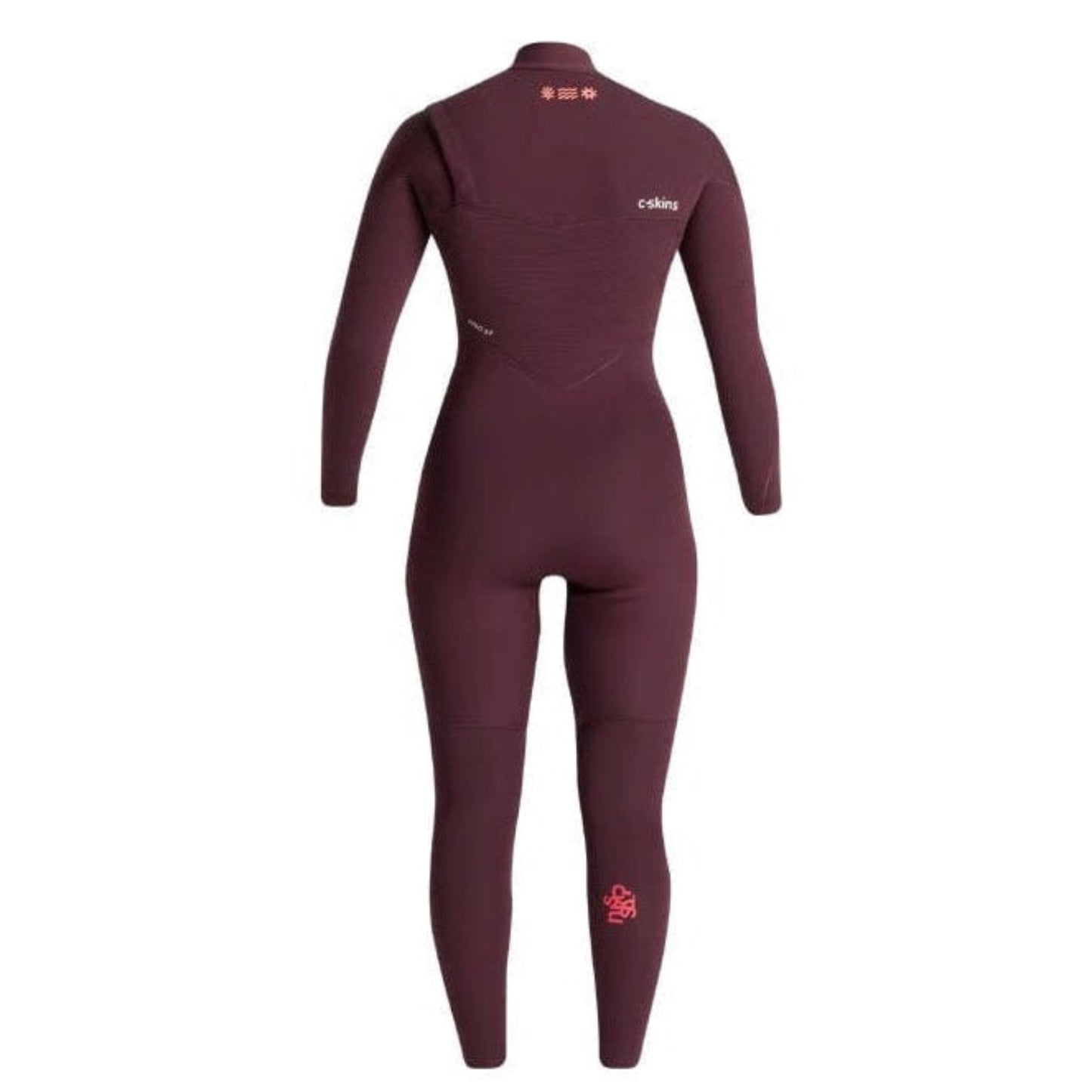 C-Skins NuWave ReWired 4/3mm Womens GBS Chest Zip Wetsuit in Rust