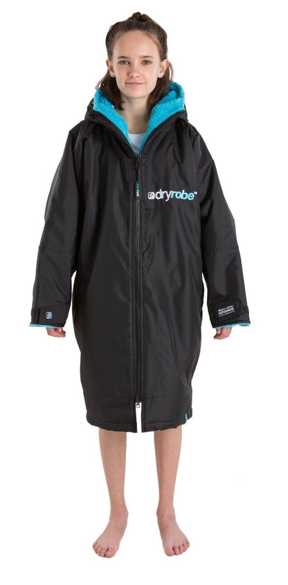 Dryrobe Kids Advanced Long Sleeve  2021 - Black/Blue - front