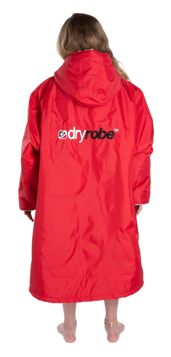 Dryrobe Advance Kids Long Sleeve - Age 10-13 - Red/Grey