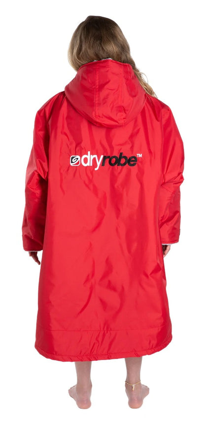 Dryrobe Advance Kids Long Sleeve - Age 10-13 - Red/Grey