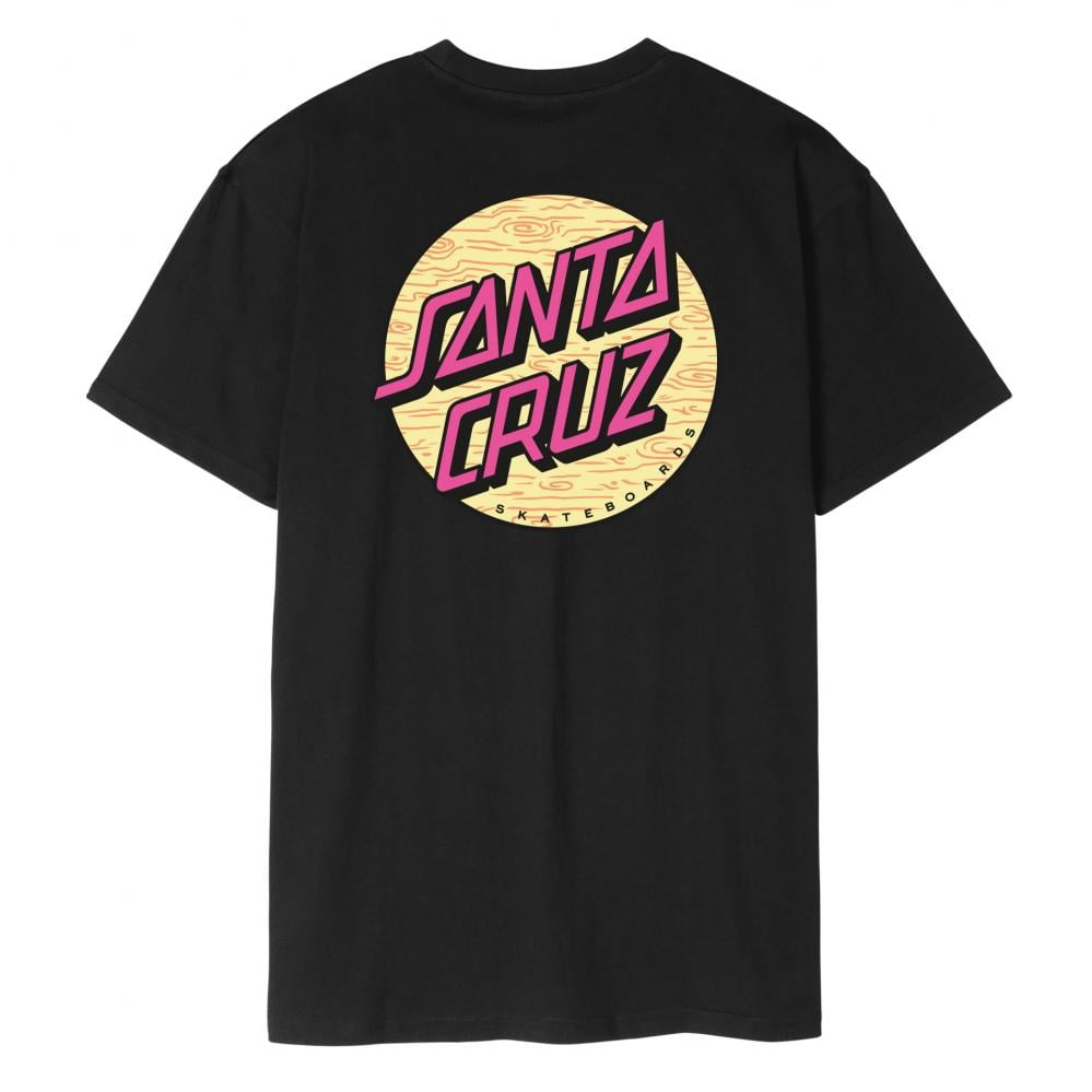 Santa Cruz Wagon Dot Chest T-Shirt in Black