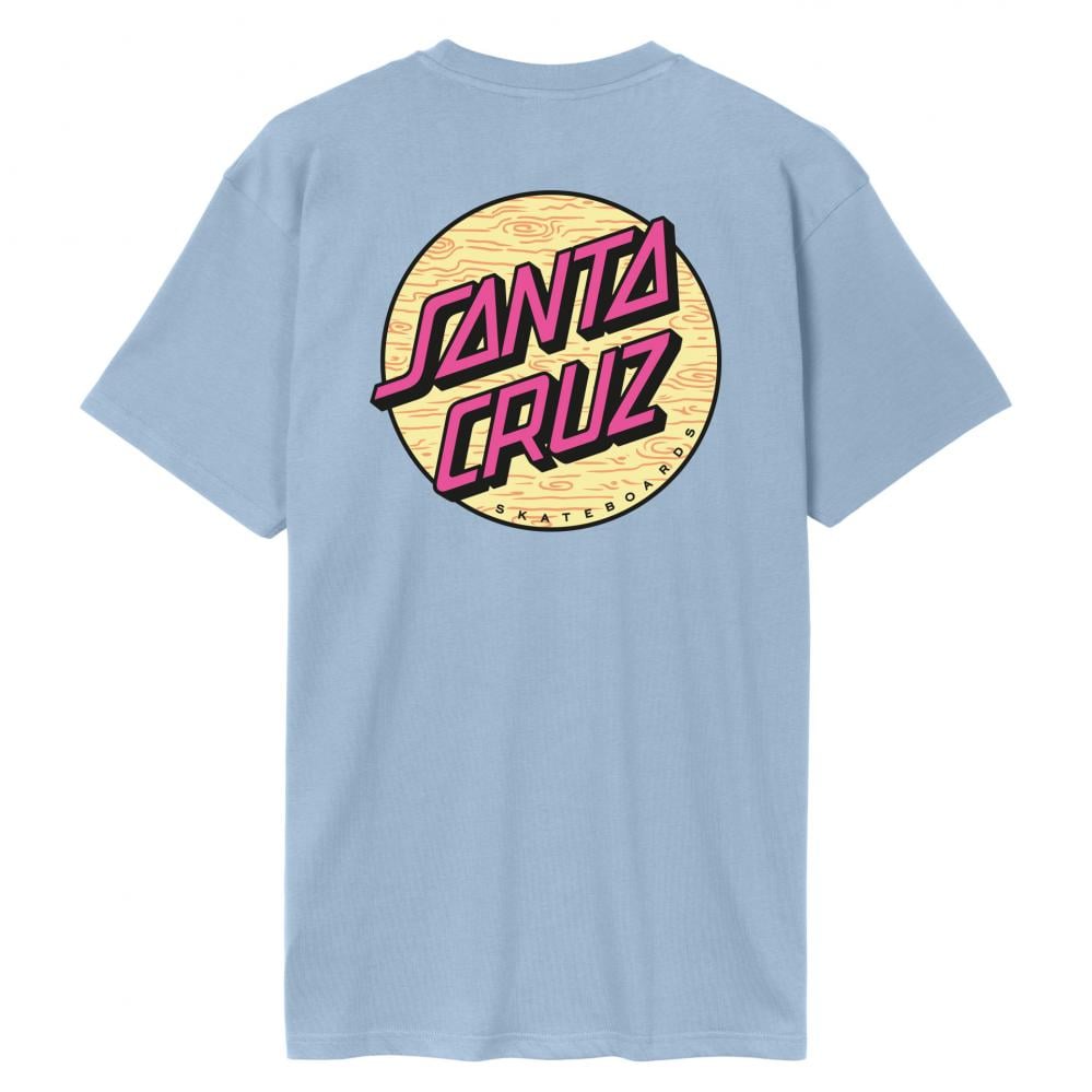 Santa Cruz Wagon Dot Chest T-Shirt in Fresh Blue