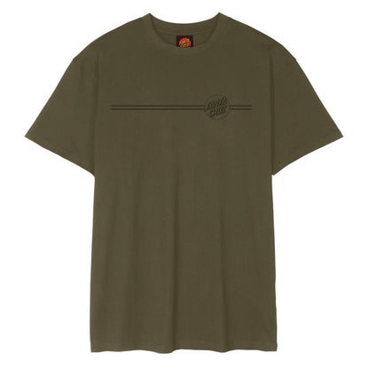 Santa Cruz Tonal Opus Dot Stripe T-Shirt - Uniform Green