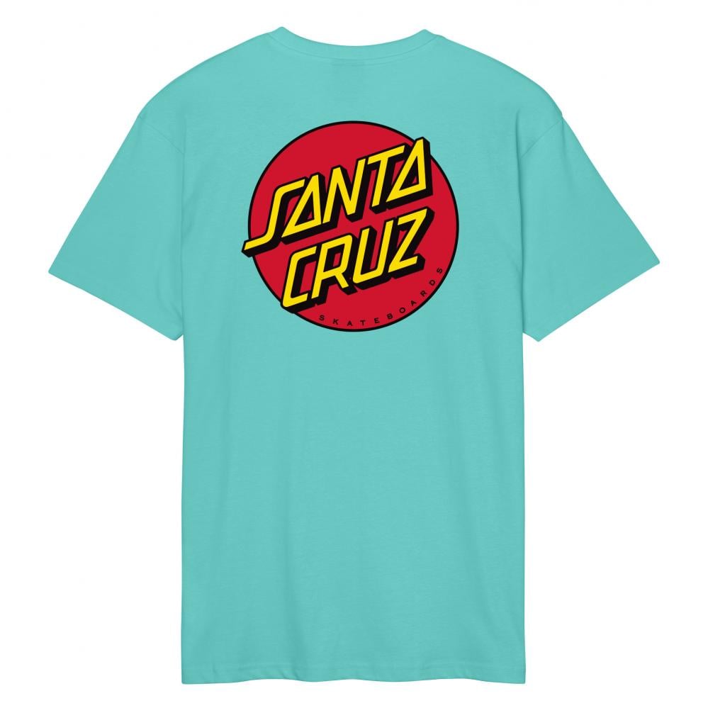 Santa Cruz Classic Dot Chest T-Shirt in Pool Blue