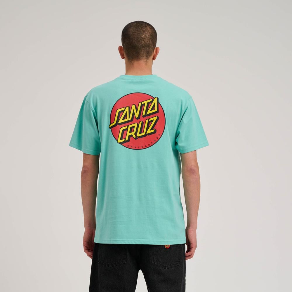 Santa Cruz Classic Dot Chest T-Shirt - Pool Blue