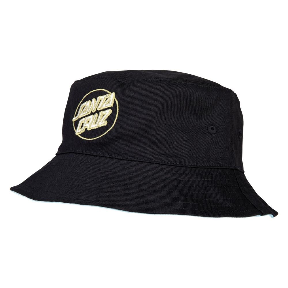 Santa Cruz Women's Partial Dot Reversible Bucket Hat - Black / Mint