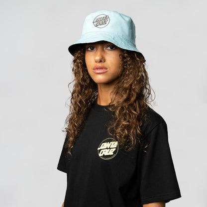 Santa Cruz Women's Partial Dot Reversible Bucket Hat - Black / Mint