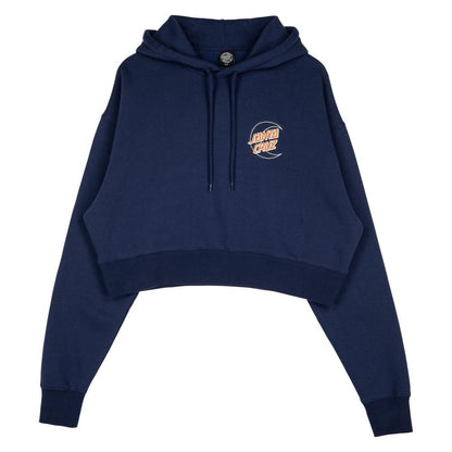 Santa Cruz Women's Moon Dot Emb Cropped Hoodie - Midnight Blue