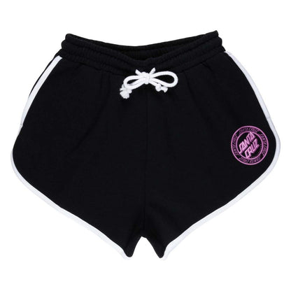 Santa Cruz Womens Check Outline Ringed Dot Shorts in Black/White