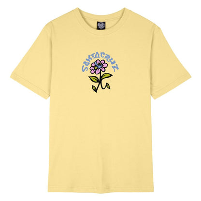Santa Cruz Women's Delfino Flower Front T-Shirt - Butter