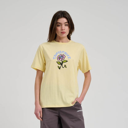 Santa Cruz Women's Delfino Flower Front T-Shirt - Butter