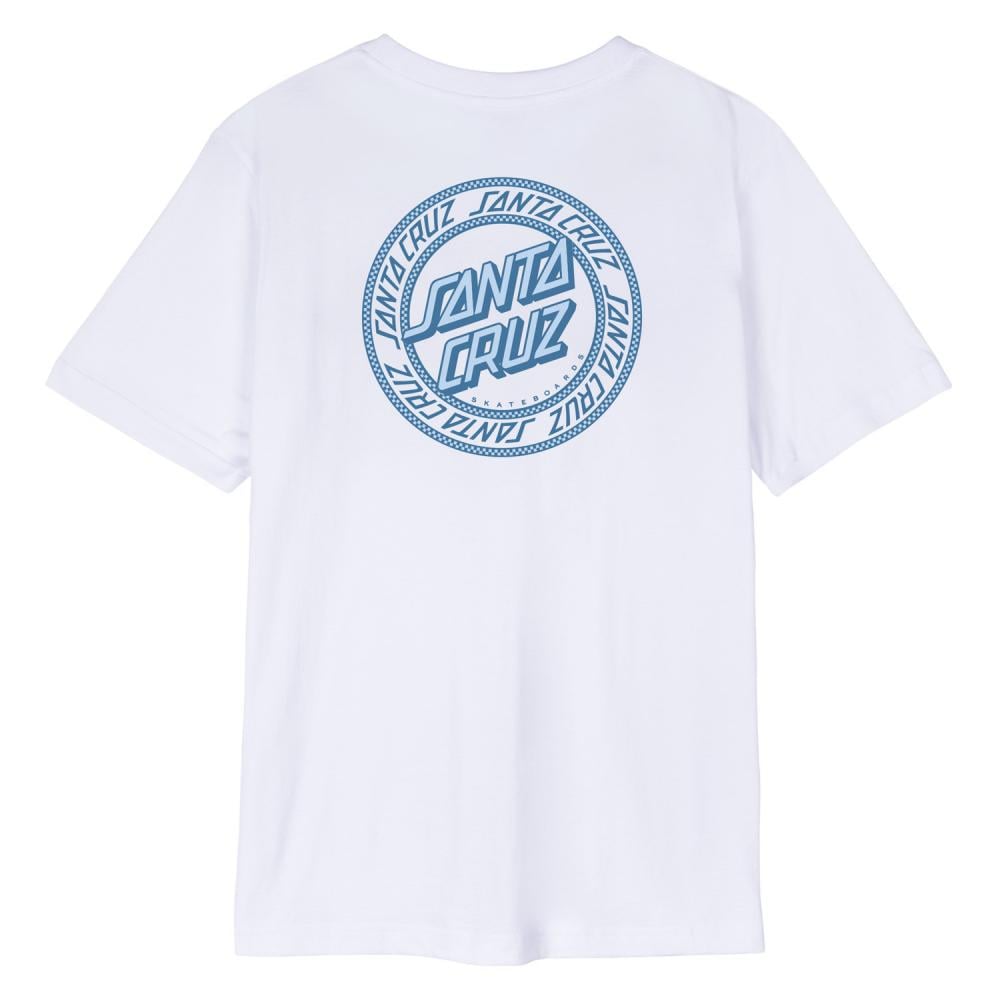 Santa Cruz Womens Check Outline Ringed Dot T-Shirt in White