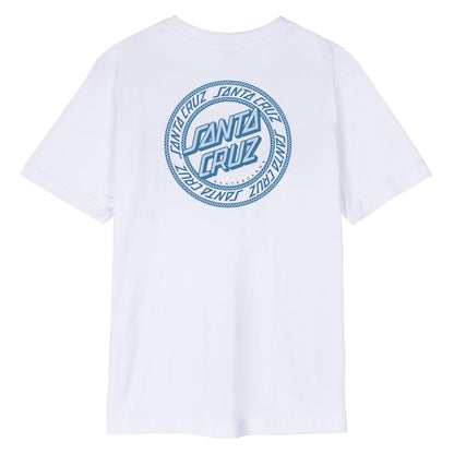 Santa Cruz Womens Check Outline Ringed Dot T-Shirt in White