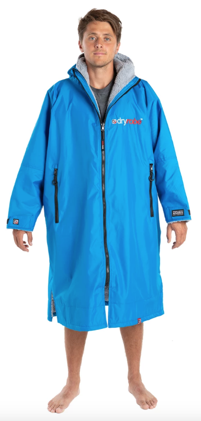 Dryrobe Advance Long Sleeve Change Robe - Blue / Grey
