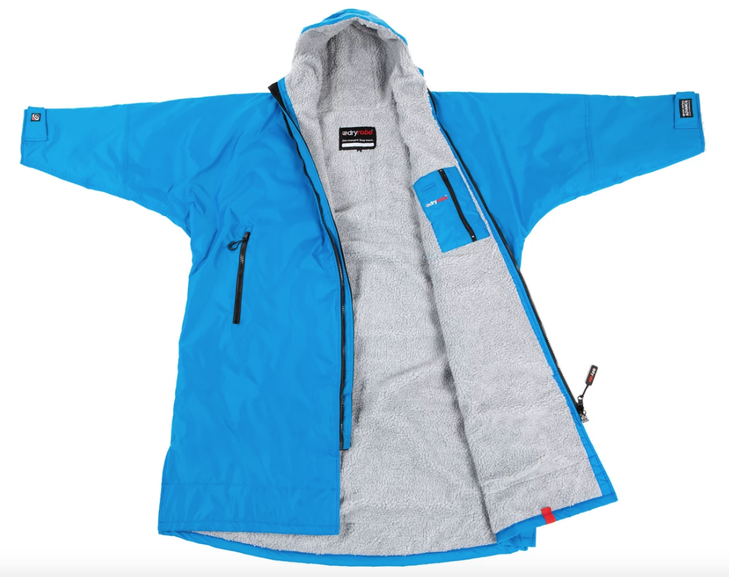 Dryrobe Advance Long Sleeve Change Robe - Blue / Grey