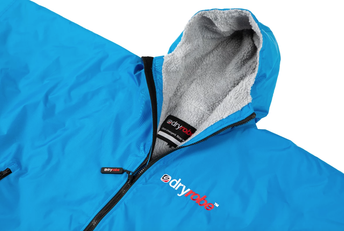 Dryrobe Advance Long Sleeve Change Robe - Blue / Grey