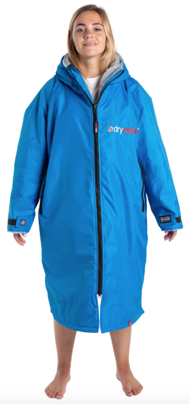 Dryrobe Advance Long Sleeve Change Robe - Blue / Grey