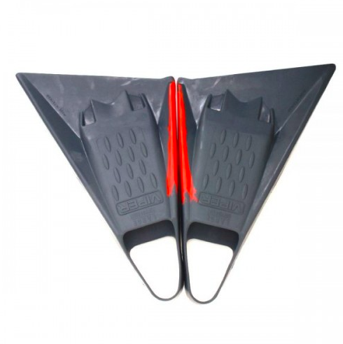Mike Stewart Delta Viper Bodyboard Fins - Grey/Red