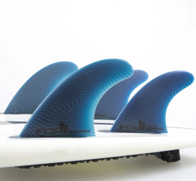 FCS II Performer Neo Glass Medium Tri-Quad Fins - Pacific - Full View