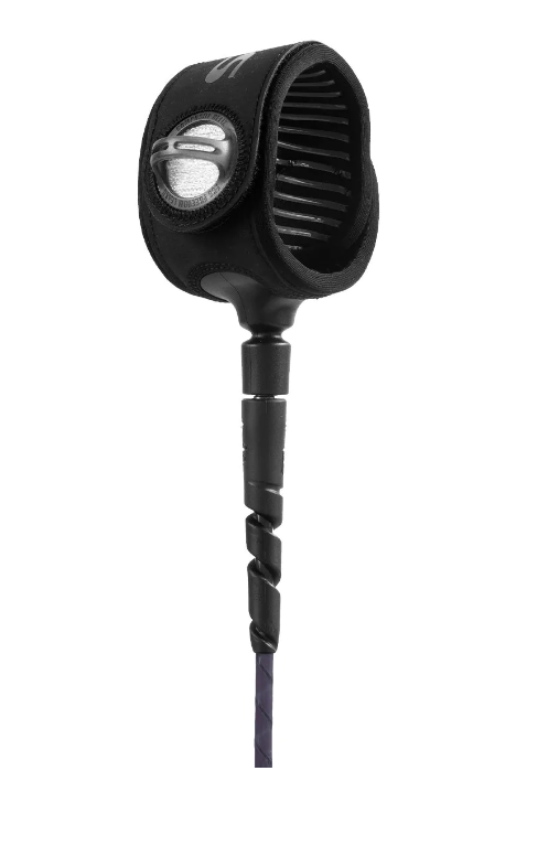 FCS Freedom Helix 7' All Round Leash - Smoke/White - Full View
