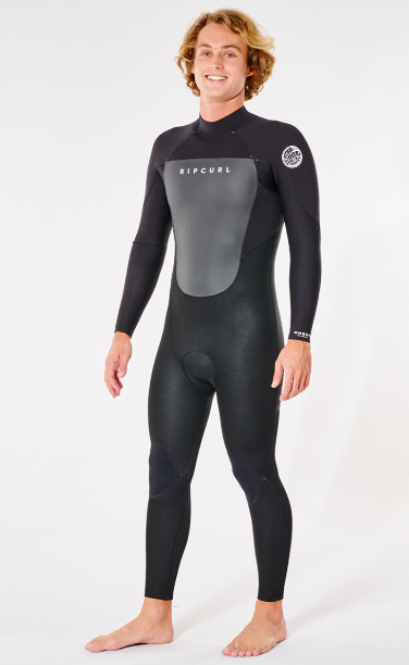 Rip Curl Omega 5/3mm Back Zip Mens Wetsuit - Black - Front