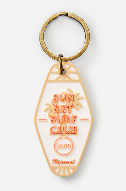 Rip Curl Sunset Womens Club Keyring - Off White - Front
