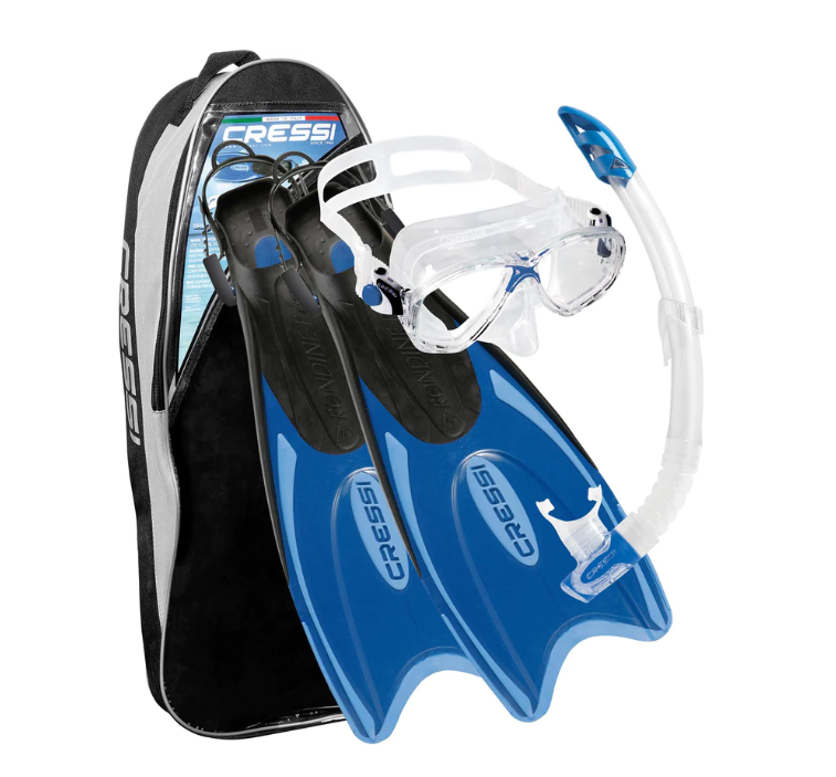 Cressi Palau Marea  Snorkel Bag Set - Blue/Azure