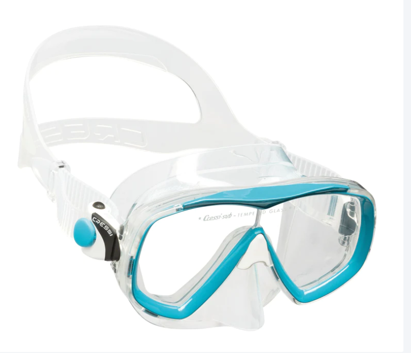 Cressi Estrella Dive Mask - Clear/Aquamarine