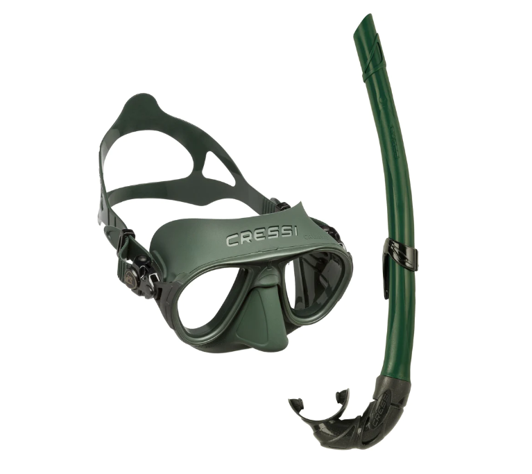 Cressi Calibro + Corsica Snorkeling Combo - Green