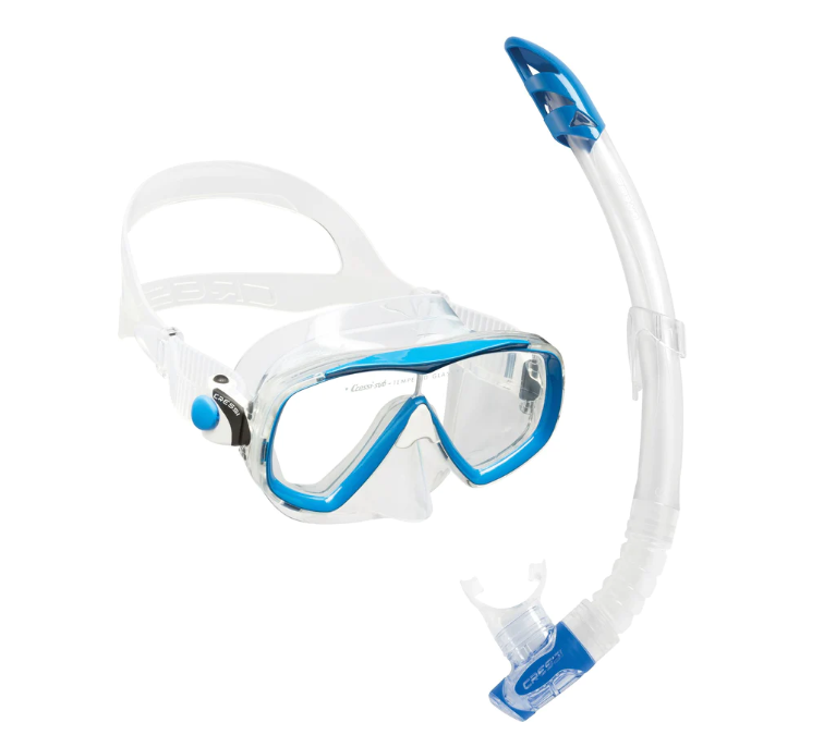 Cressi Estrella + Gamma Snorkeling Combo - Clear Blue