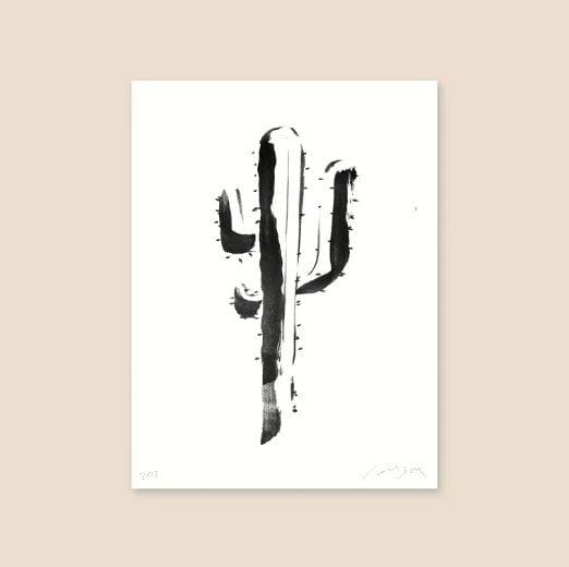 Midday x James Wilson A4 Art Print - 'Cowboy Cactus'