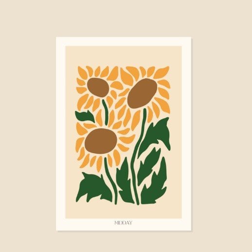 Midday x James Wilson A4 Art Print - 'Floral Collection No.03'