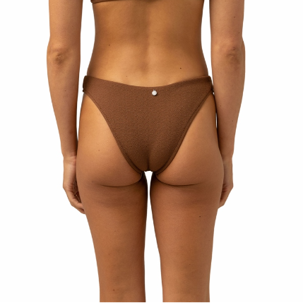 Rhythm Avoca Ring Hi Cut Womens Bikini Bottoms - Chocolate