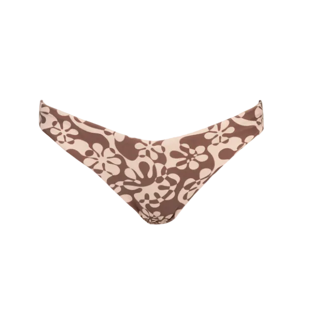 Rhythm Drifter Floral Womens High Cut Pants - Chocolate