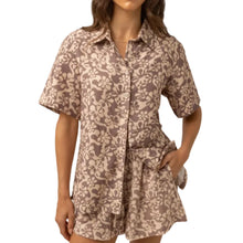 Rhythm Drifter Floral Womens Shirt - Chocolate