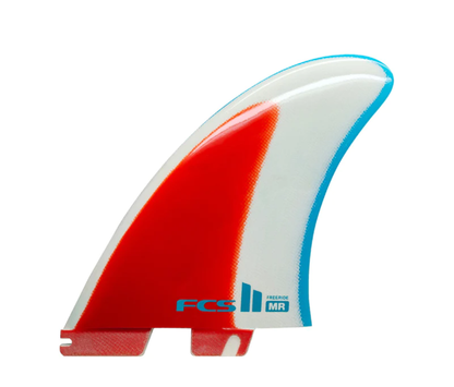 FCS II MR Freeride PG Twin Fin Set - Blue/Red/White