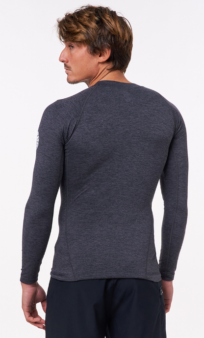 Rip Curl Dawn Patrol Perf Long Sleeve Mens UV Tee - Black Marled