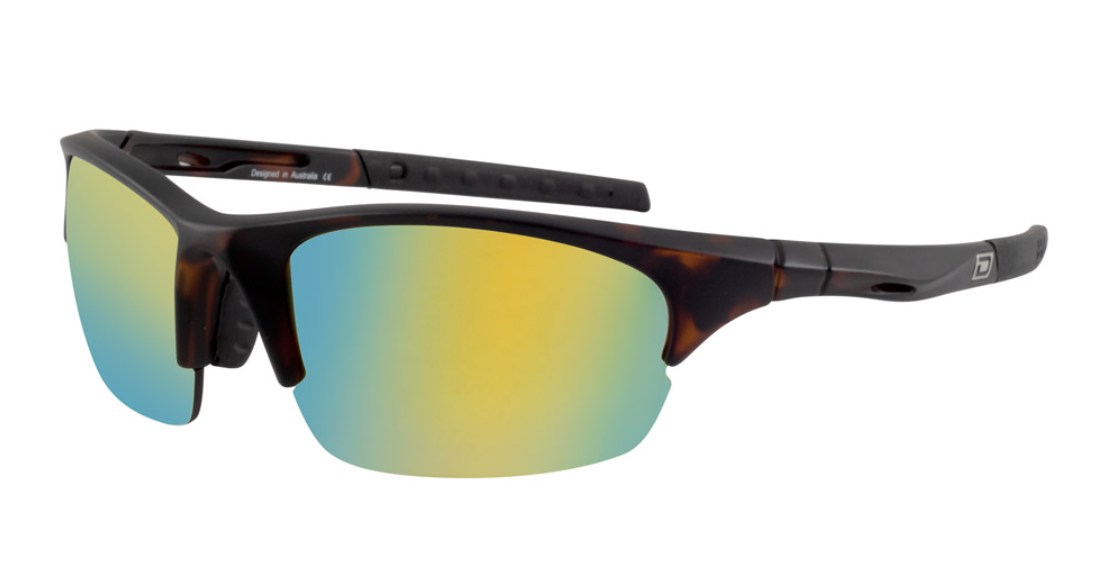 Dirty Dog Ecco Polarised Sunglasses - Matt/Tort-Brown/Gold Mirror