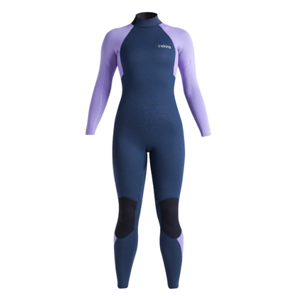 C-Skins Surflite 3/2mm Back Zip Women's Summer Wetsuit - Bluestone / Lilac