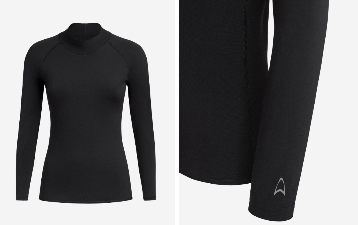 Orca Tango Womens Long Sleeve Surf Rash Vest - Black