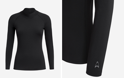 Orca Tango Womens Long Sleeve Surf Rash Vest - Black
