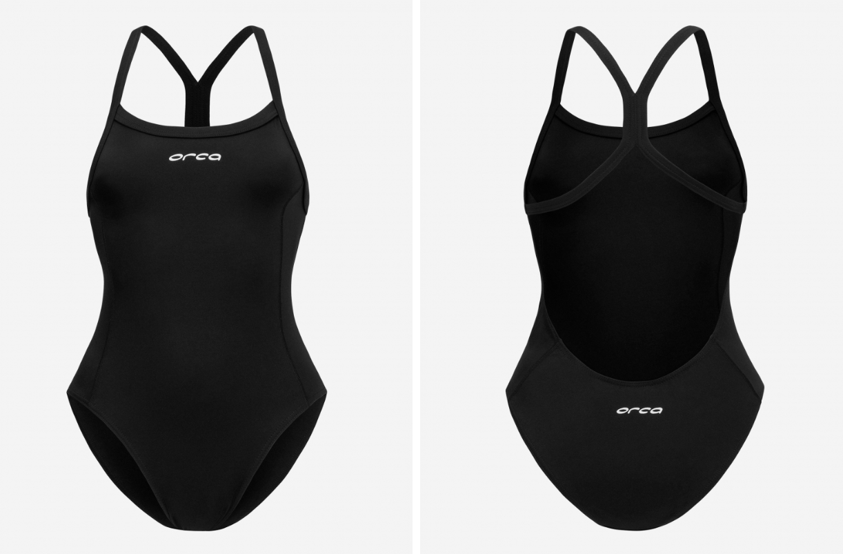 Orca Core One Piece Thin Strap Women Swimsuit - Black