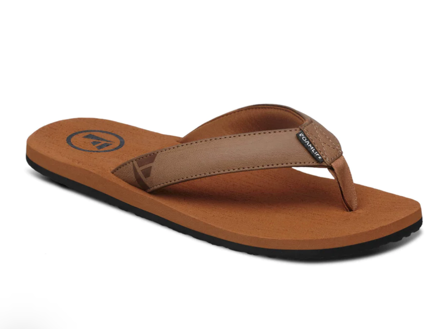 Foamlife Seales Mens Flip Flops - Tan
