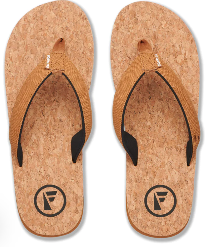 Foamlife Mully Cork Men's Flip-Flops - Tan