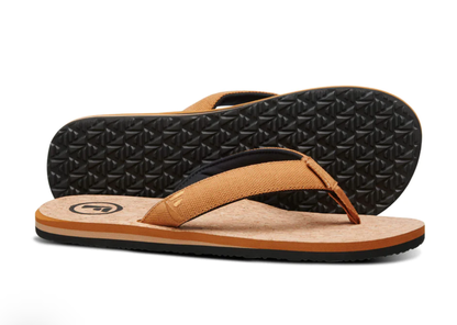 Foamlife Mully Cork Men's Flip-Flops - Tan