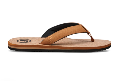 Foamlife Mully Cork Men's Flip-Flops - Tan
