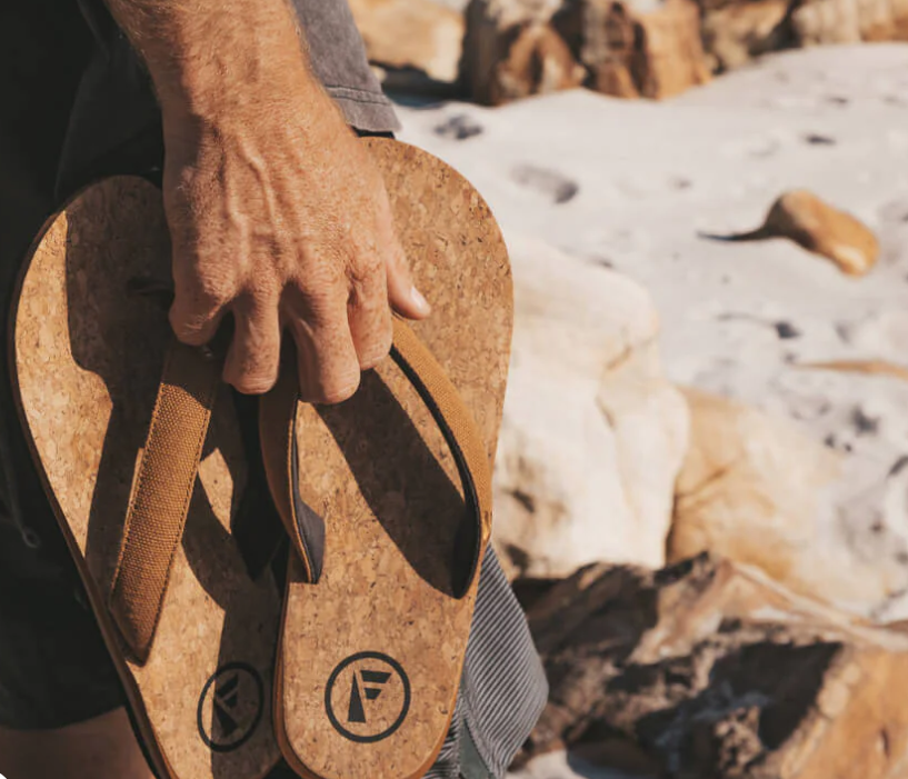 Foamlife Mully Cork Men's Flip-Flops - Tan